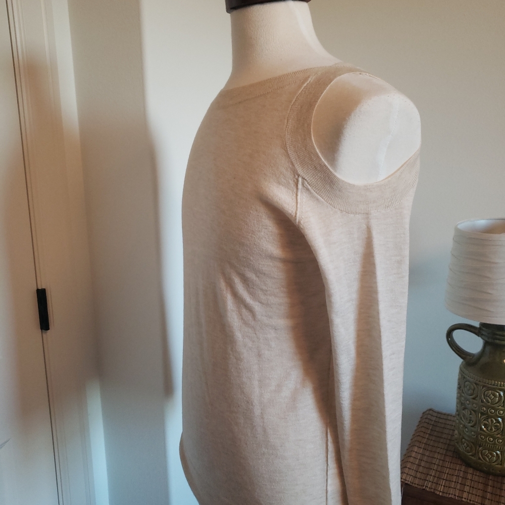 AdrianoGoldschmied cream cold shoulder sweater New
